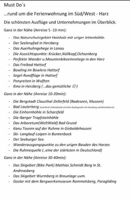 Apartment Sued - West Harz Mit Sauna E-bikes Vorhanden!